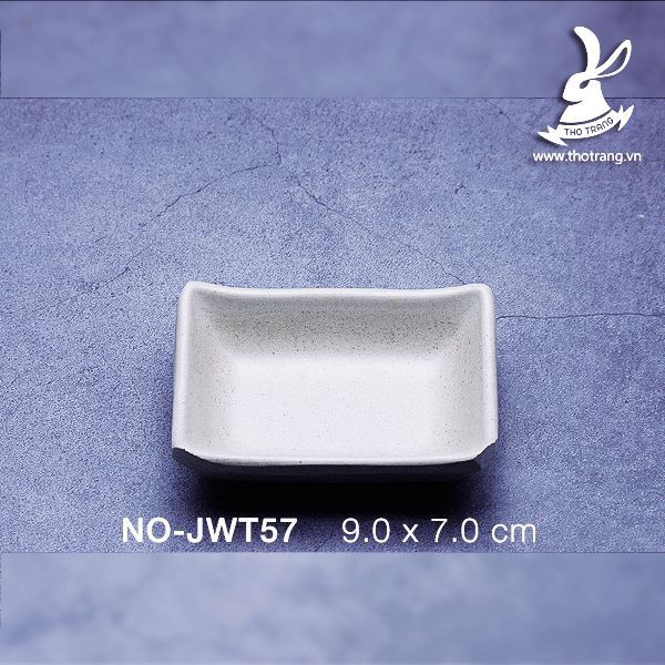 Chén Nước Chấm Chữ Nhật Màu Nâu Nhám Nhựa Melamine Đài Loan - Chính Hãng