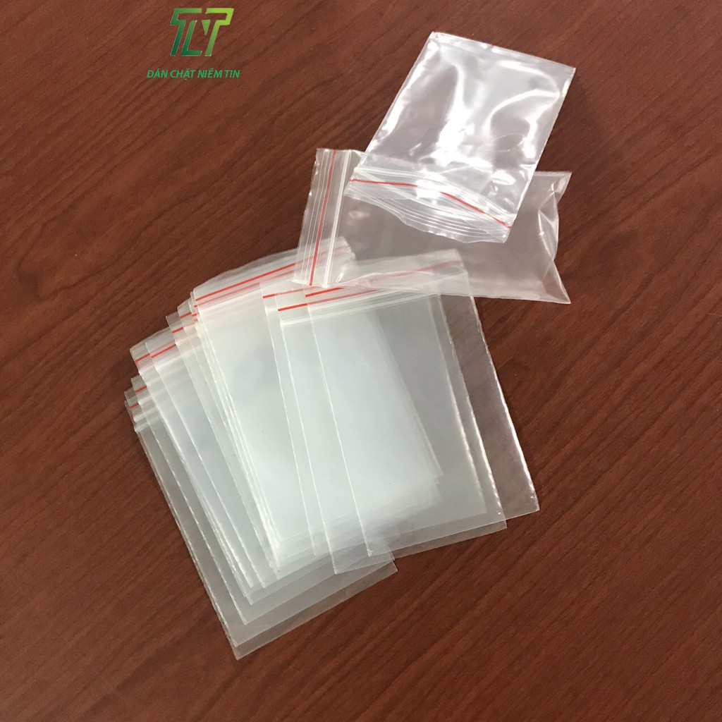 1KG Túi Zip Viền Đỏ Zip chỉ đỏ dùng để đựng thuốc, nước mắm, phụ kiện, thực phẩm;