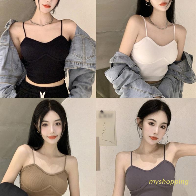 Áo Hai Dây Ôm Dáng Màu Sắc Đơn Giản Gợi Cảm Cho Nữ