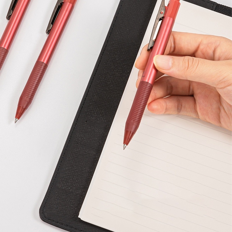 Bút Mực Gel Siêu Mịn Ngòi 0.5mm Màu Đen / Đỏ / Xanh Dương Có Thể Thu Gọn Cho Học Sinh / Văn Phòng