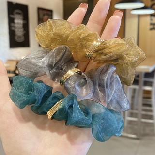 Cột tóc Scrunchies voan kiểu Hàn Quốc siêu xinh