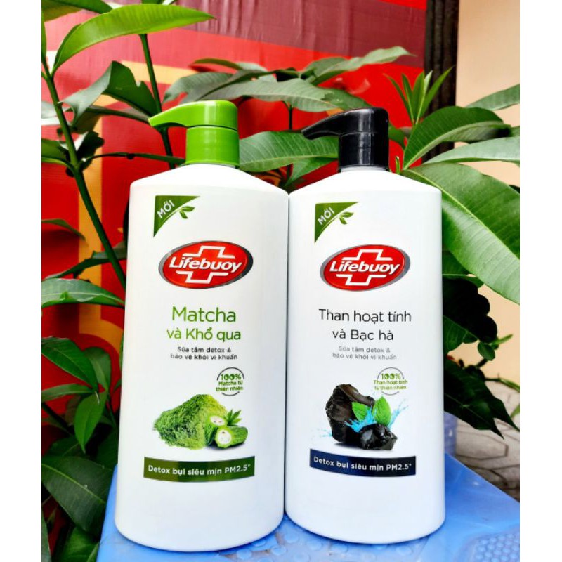Sữa tắm LIFEBUOY  Matcha khổ qua / Than hoạt tính  800g