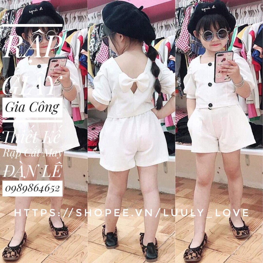 Rập giấy001 Rập giấy cắt may bộ bà ba cho bé(1-12t)