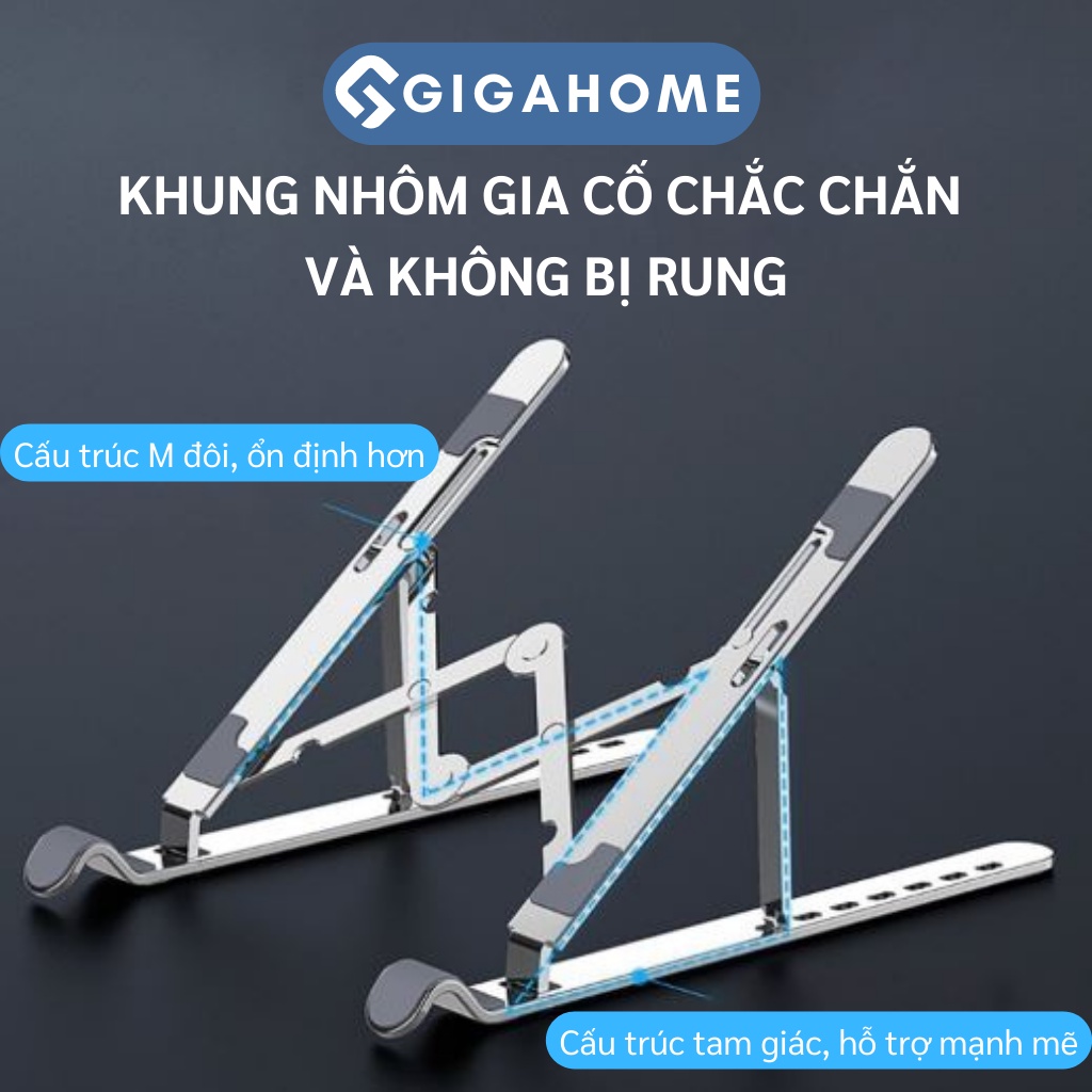 Giá Đỡ Kê Laptop, Máy Tính Bảng GIGAHOME Điều Chỉnh Độ Cao, Chống Mỏi Cổ 10197