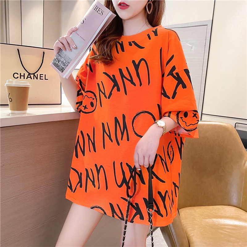 NRVP Áo thun tay ngắn cổ tròn phong cách Hàn Quốc thời trang mùa hè cho nữ 2022