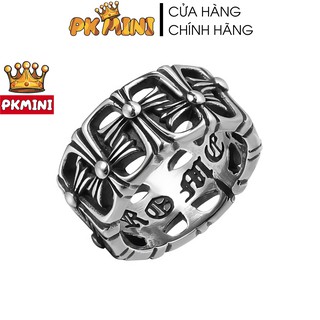 Nhẫn Chrome Hearts Titan Truyền Thống Thập Giá Đủ Size