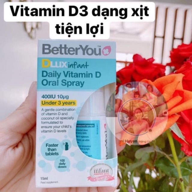 (ĐỦ BILL) Vitamin D3 Dlux Dạng Xịt Cho Trẻ từ Sơ Sinh