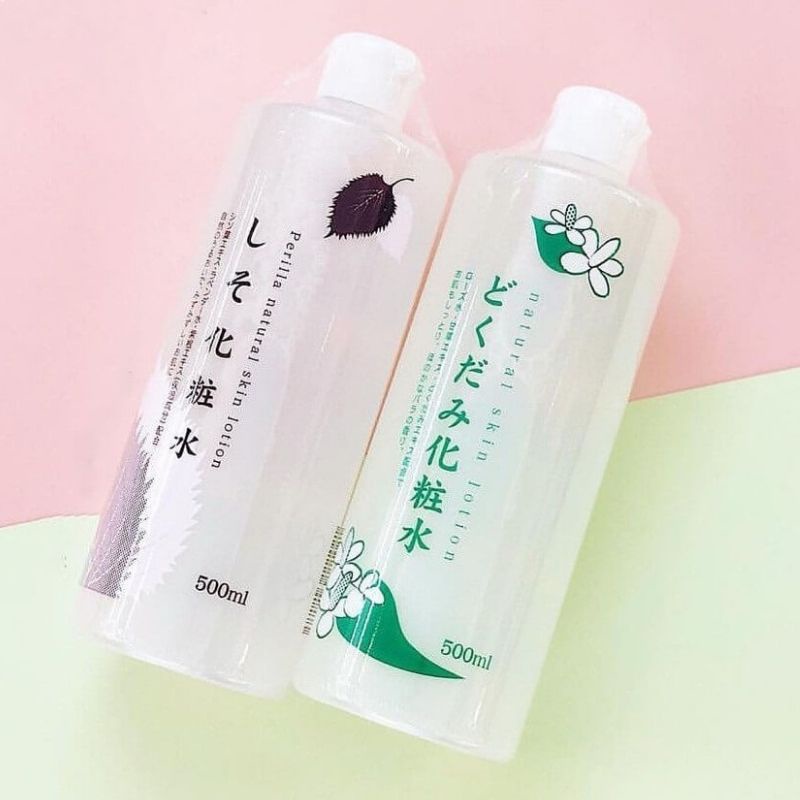 [Chính hãng] Nước Hoa Hồng Diếp cá, Tía tô Dokudami Natural Skin Lotion Nhật Bản làm sạch sâu, ngăn ngừa mụn chai 500ml