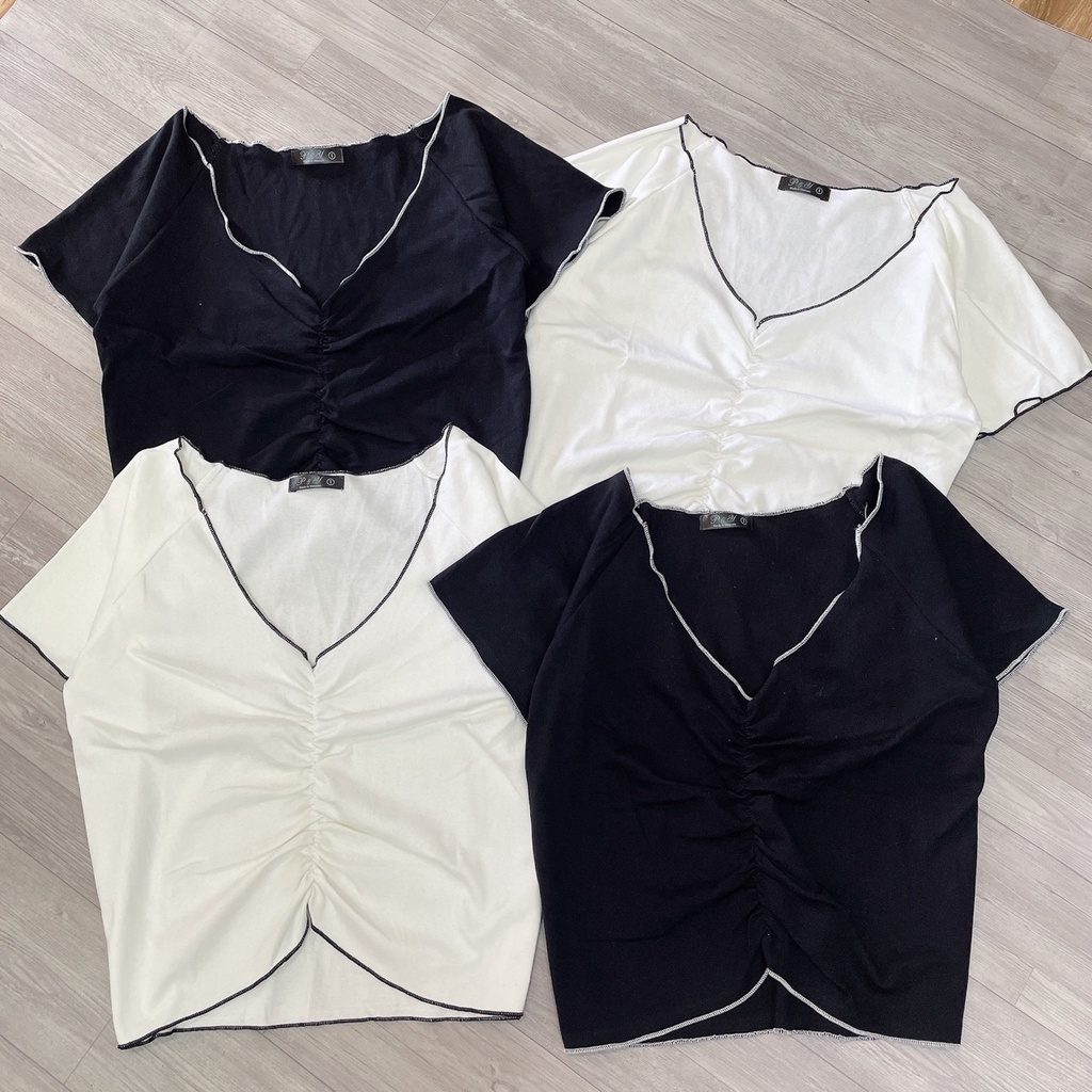 Áo Thun Trễ Vai ,Bigsize Nữ Tay Ngắn Dễ Thương, Áo Thun Xẻ Ngực   A32