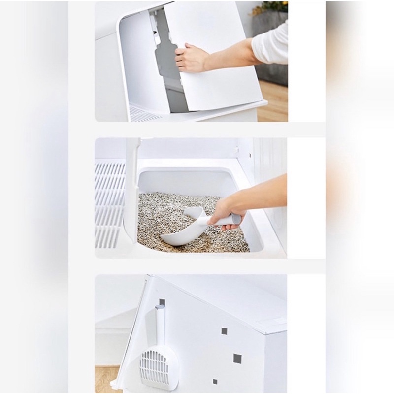 PETKIT WHITE VILLA - Nhà Vệ Sinh Khử Mùi Tự Động Gồm Pura Air Cho Mèo Beopethouse