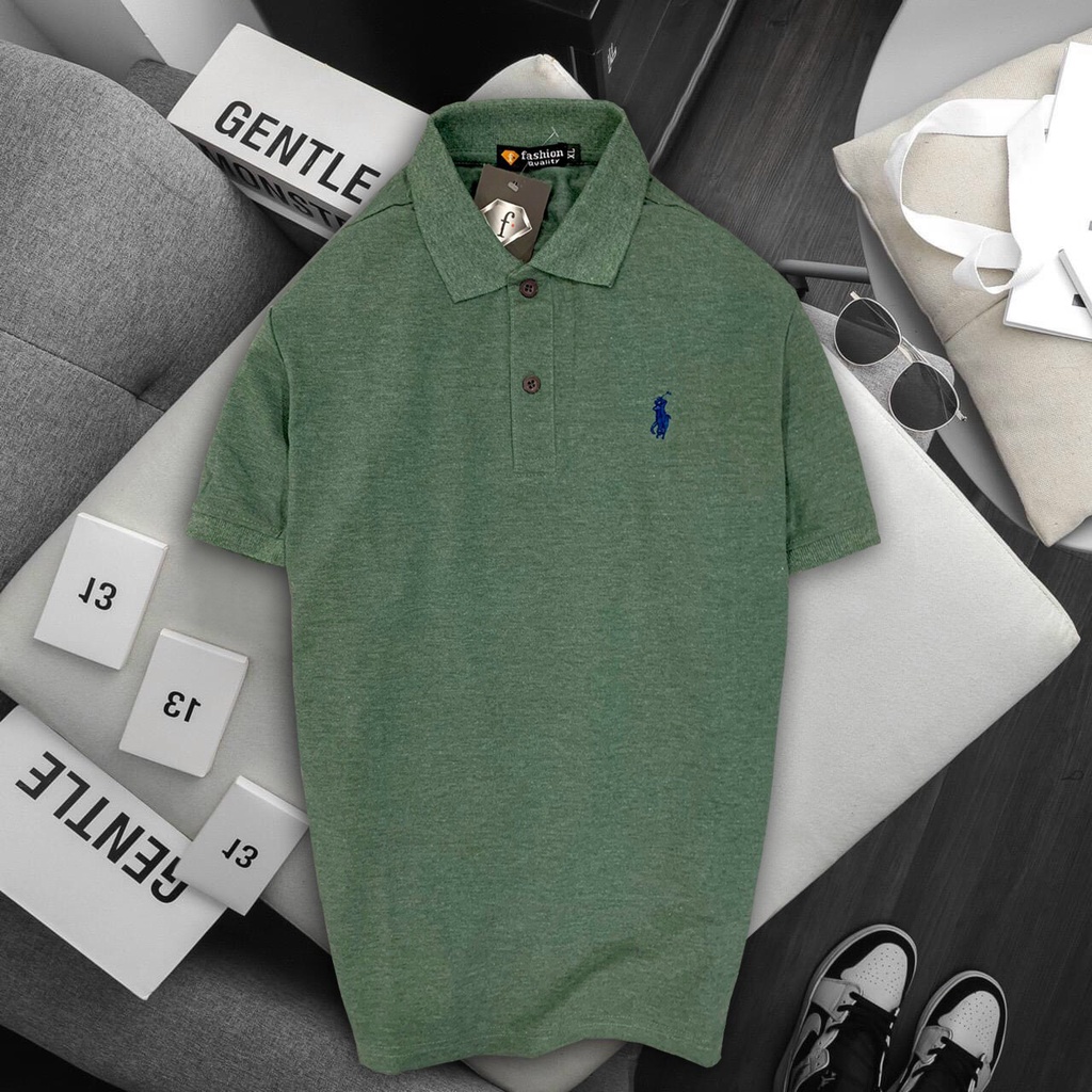 Áo Polo nam Kỵ Sĩ vải Cotton cá sấu cao cấp xuất xịn dệt bo dày dặn chuẩn form áo thun cổ bẻ tay ngắn