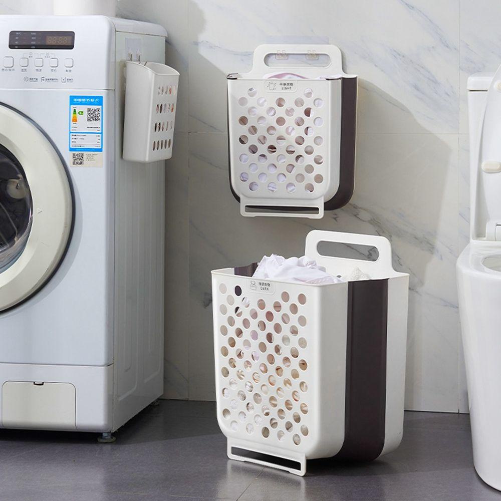 1 Giỏ Đựng Đồ Giặt Bằng Nhựa Không Cần Khoan Sức Chứa Lớn