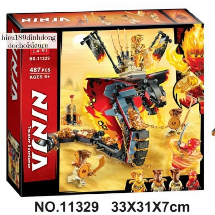 Lắp ráp xếp hình lego ninjago Lari 11329 nhân vật ninjago season 11 mô hình mech rắn sa mạc ninja Kai 487 mảnh