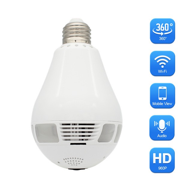 CAMERA BÓNG ĐÈN QUAY TOÀN CẢNH 360 ĐỘ 1.3MP | BigBuy360 - bigbuy360.vn