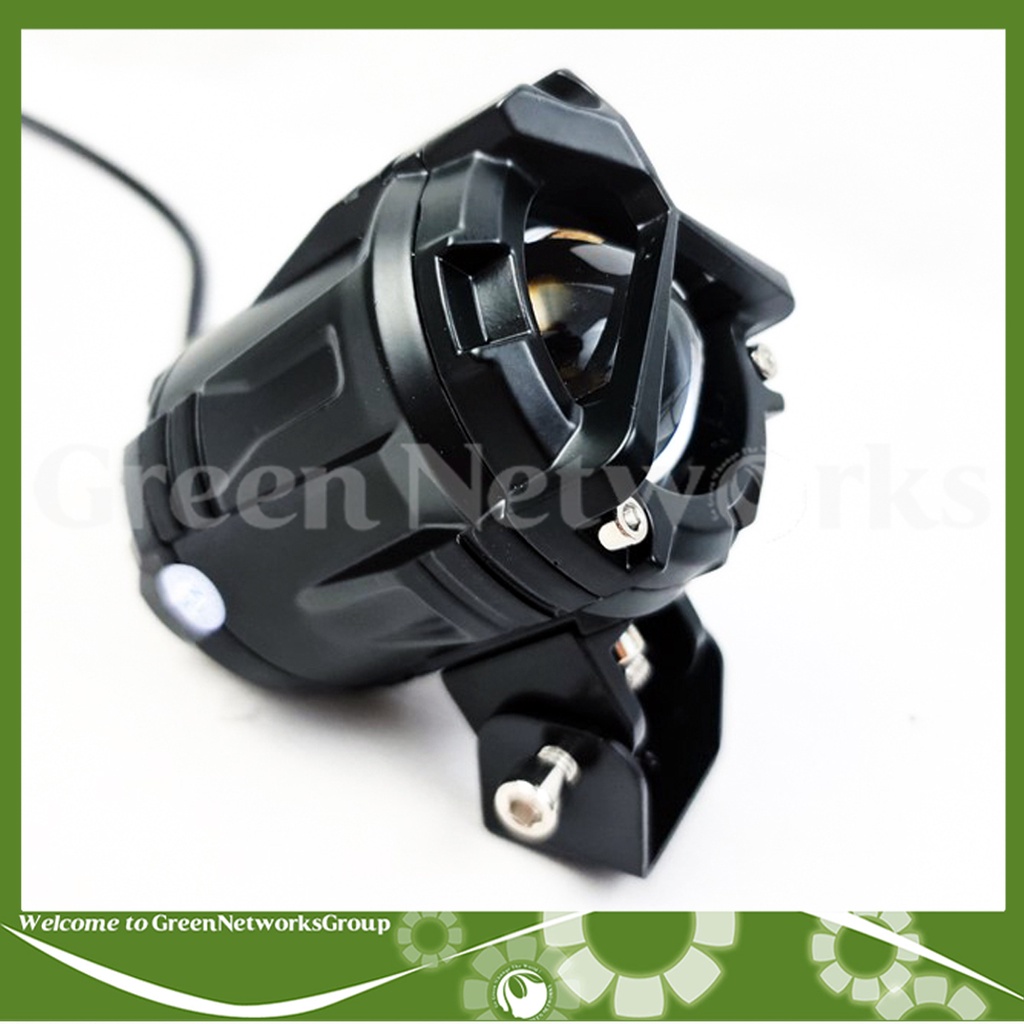 Đèn trợ sáng mini bi cầu lồi tròn 36W dành cho moto HJG ánh sáng trắng vàng Greennetworks ( 1 Cặp )