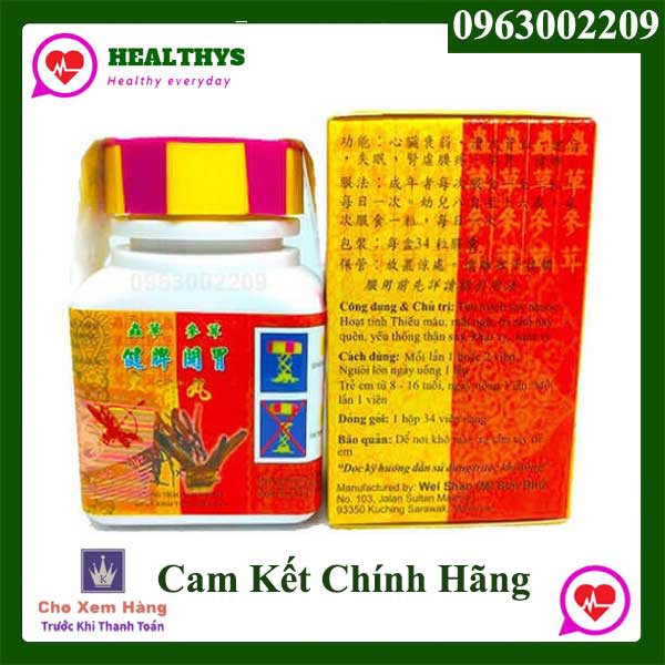 Trùng Thảo Sâm Nhung Malaysia - Healthys.vn