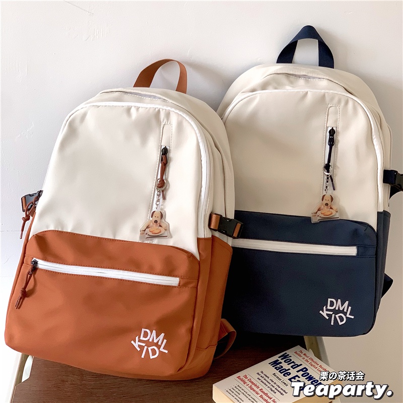 Balo trơn basic đi học nữ đẹp, cặp sách học sinh cấp 2 cấp 3 giá rẻ B401