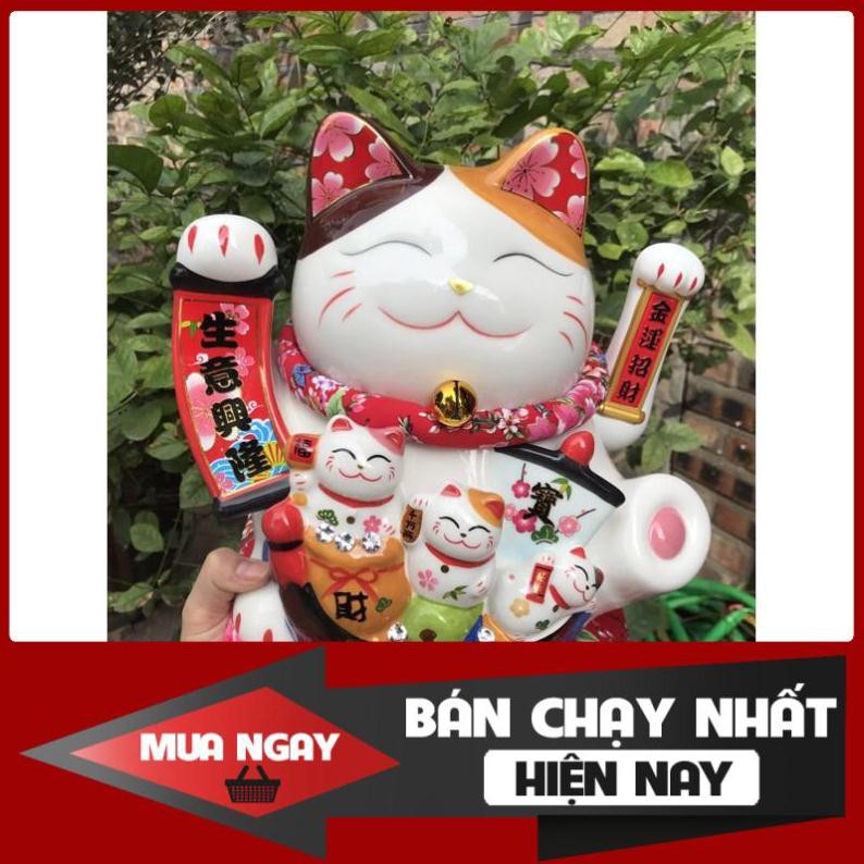 [SP BÁN CHẠY] Mèo Thần tài Vẫy Tay Hưng gia vượng nghiệp 25cm/10inch