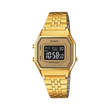 Đồng hồ nữ điện tử Casio chính hãng LA680WGA, dây kim loại