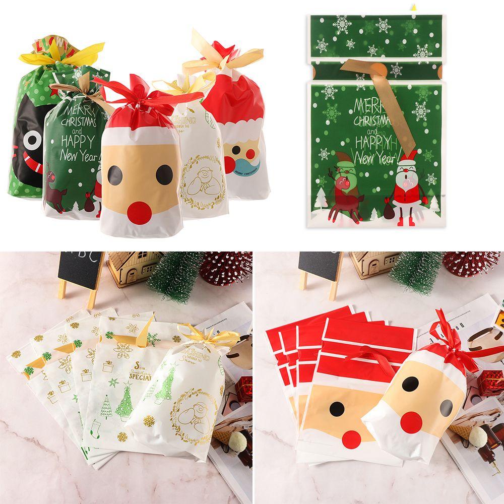 KUNHEV Set 5 Túi Đựng Bánh Quy Trang Trí Giáng Sinh