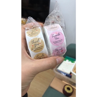 Cuộn 500 tem sticker cảm ơn có sẵn