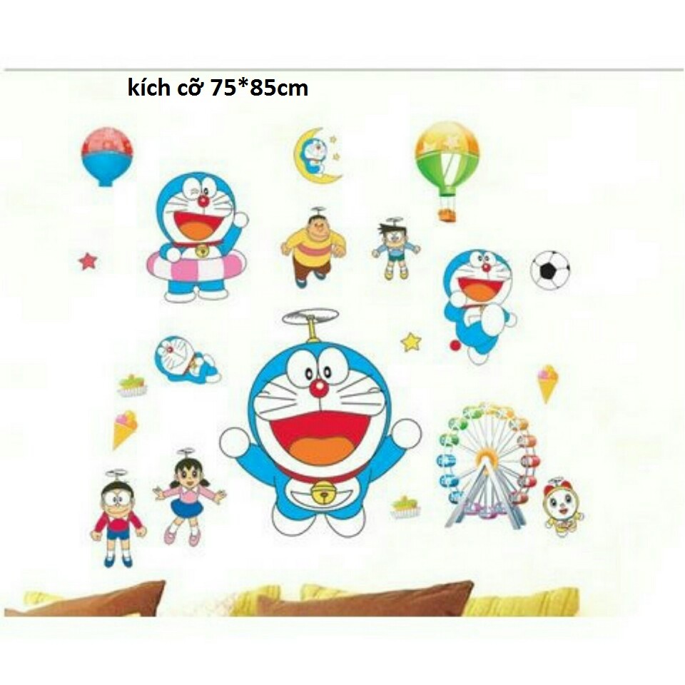 decal dán tường doraemon