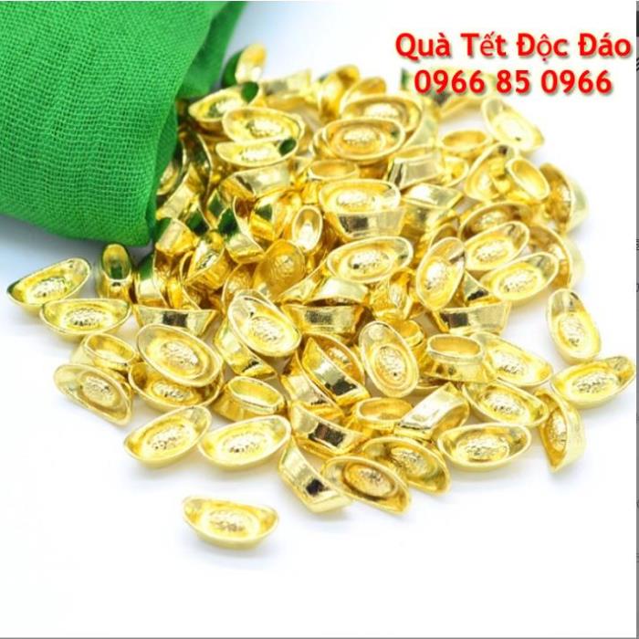 Đồ thờ cúng phong thủy thỏi vàng kim nguyên bảo hút tài lộc Thỏi vàng Thần Tài đồng mạ vàng tài lộc giàu có