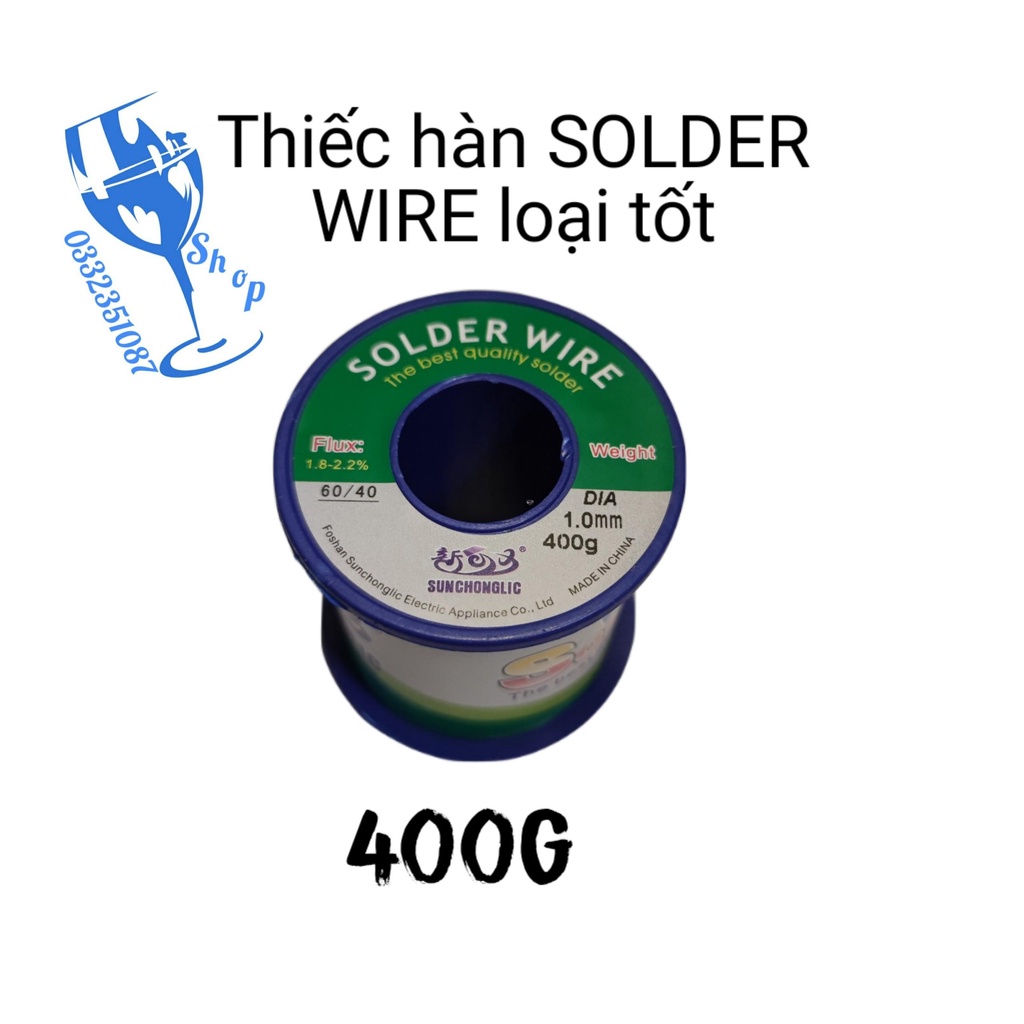 Thiếc hàn SOLDER WIRE 400g loại tốt không chì