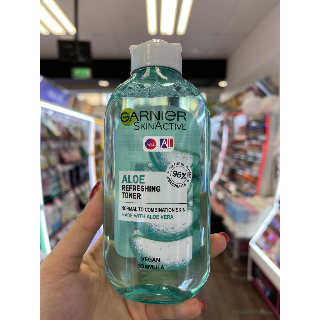 [TOP 1 SHOPEE] Nước hoa hồng Garnier Skinactive Aloe Refreshing / Rose Soothing Toner 200ml (Bill Anh)