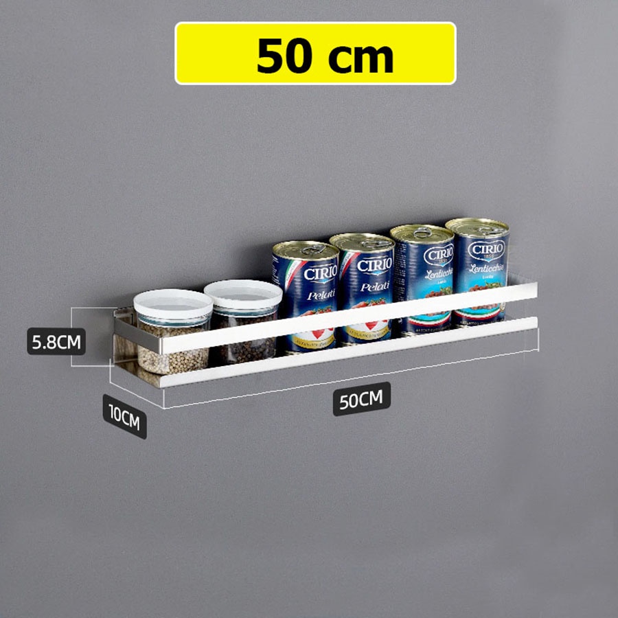 Kệ gia vị nhà bếp inox 304 cao cấp dán tường VKIT mã KGV08