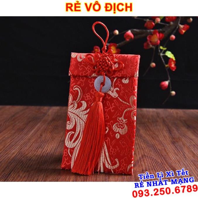 COMBO 10 Bao Lì Xì Vải Gấm Lì Xì Tết Nhiều Hoa Văn Cao cấp Ngày Tết,Cưới Hỏi, Nạp Tài