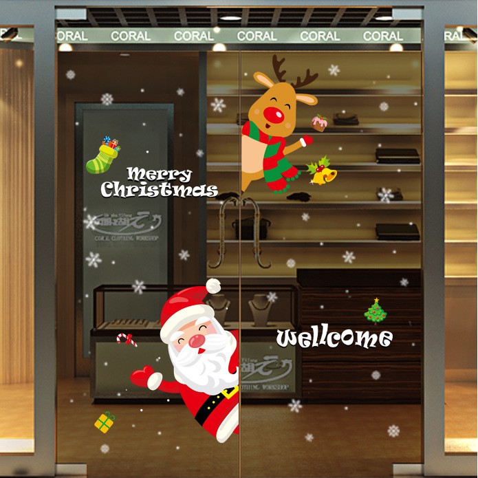 Decal dán tường , dán kính chào Noel - Giáng sinh 01