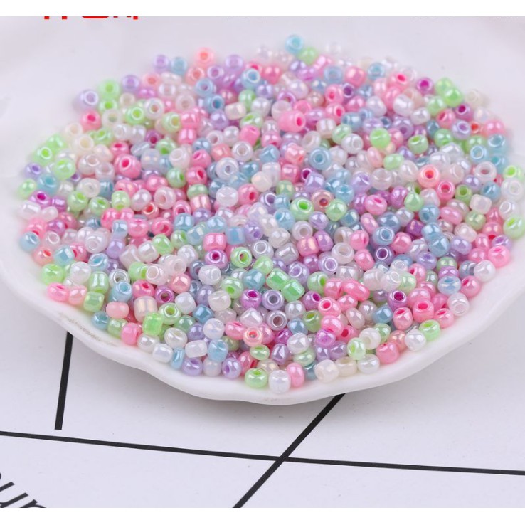 Hạt xâu làm trang sức hình tròn bằng thủy tinh 2mm / 3mm / 4mm