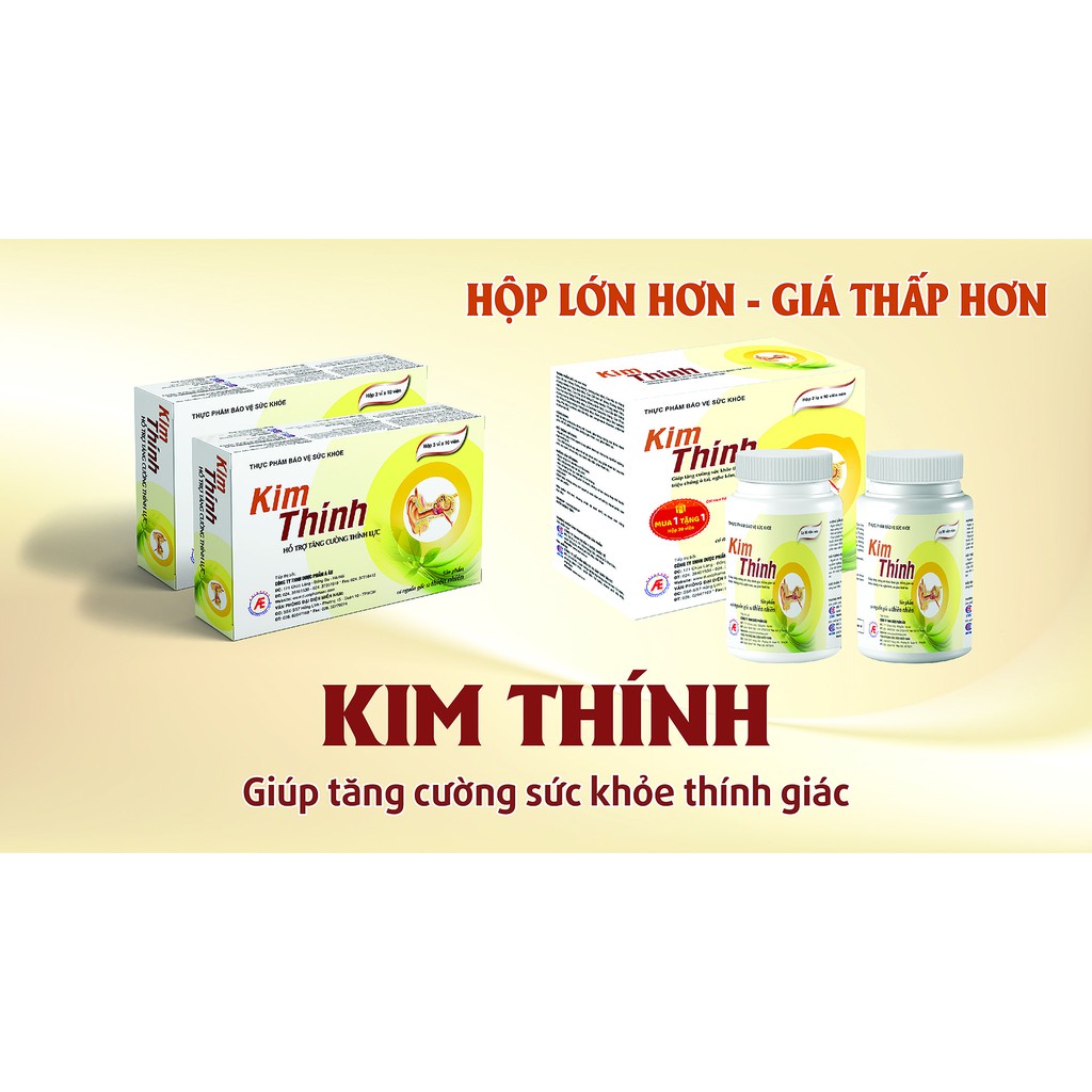 [CHÍNH HÃNG] Kim Thính hộp 30 viên cải thiện ù tai, điếc tai, giảm thính lực