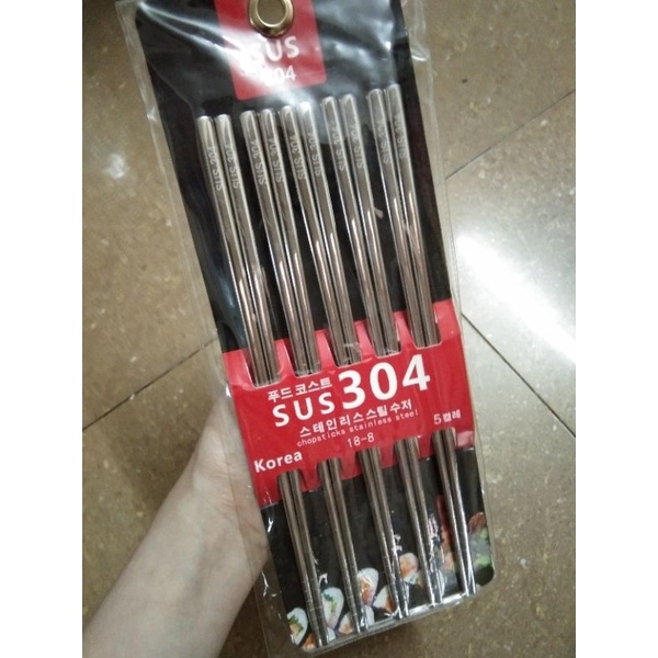 Đũa inox 304 cao cấp Hàn Quốc siêu bền