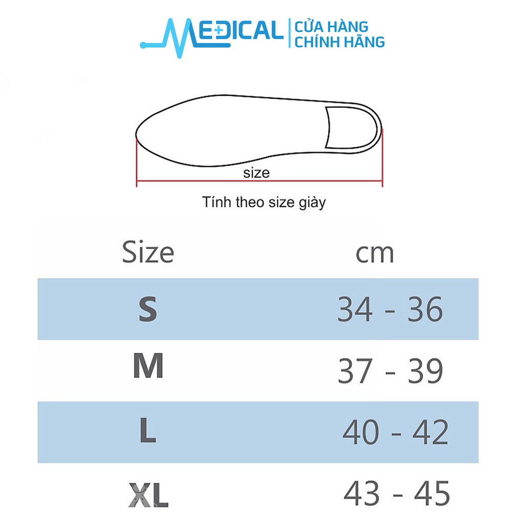Nẹp chân nhựa Poly Propylene UNITED MEDICARE D07 màu xanh dương - MEDICAL