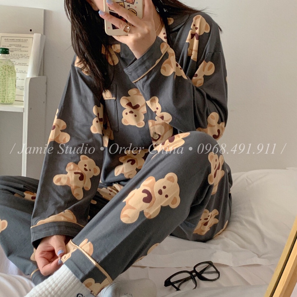 [HÀNG CHẤT] Bộ ngủ pijama dài tay cotton 100% hàng đẹp không bai xù mẫu mới nhất 2021 | BigBuy360 - bigbuy360.vn