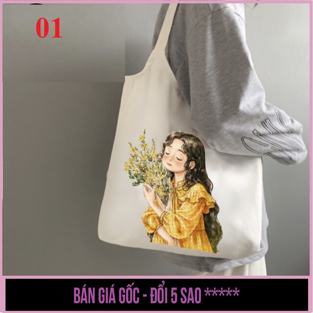 [Nhận In Theo Mẫu] 100 Mẫu Hot Nhất Túi Tote Vải Canvas Đẹp Cực Hot Có Khóa Miệng