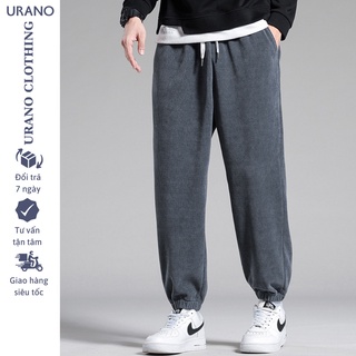 Quần jogger nhung tăm Urano bo gấu 4 màu kiểu dáng thể thao năng động dễ phối đồ (JG22)