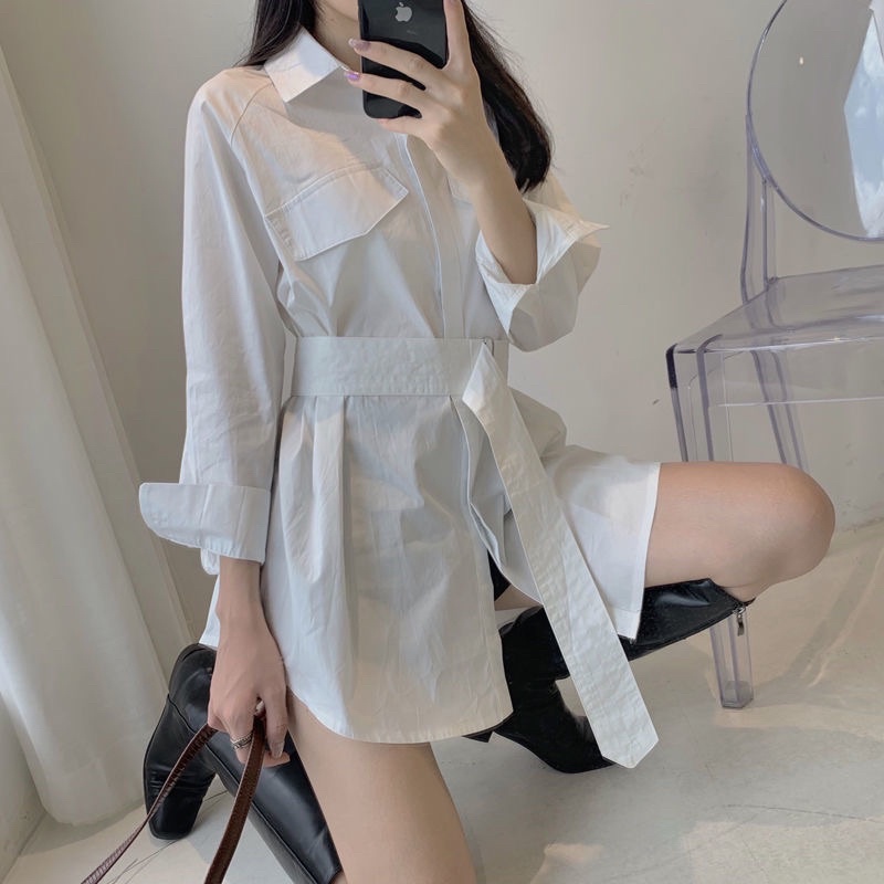 ĐẦM TRẮNG CÓ DÂY RÚT EO TÔN DÁNG