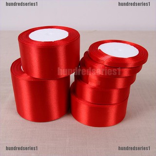 Cuộn dây ruy băng đỏ vải lụa satin trang trí đa năng dài 25 yard