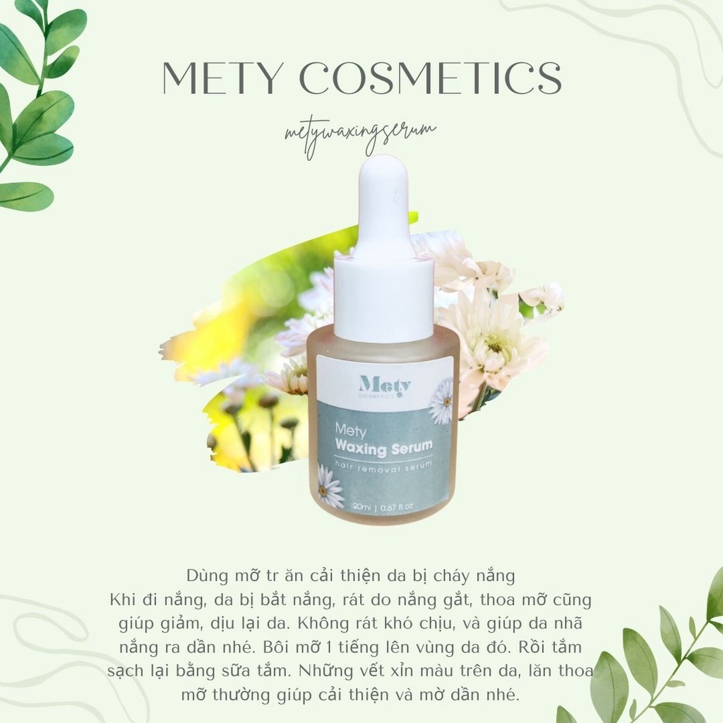 Mỡ trăn triệt lông vĩnh viễn Mety waxing serum nguyên chất  dùng cho Bikini, Vùng Kín, Chân Tay, Nách