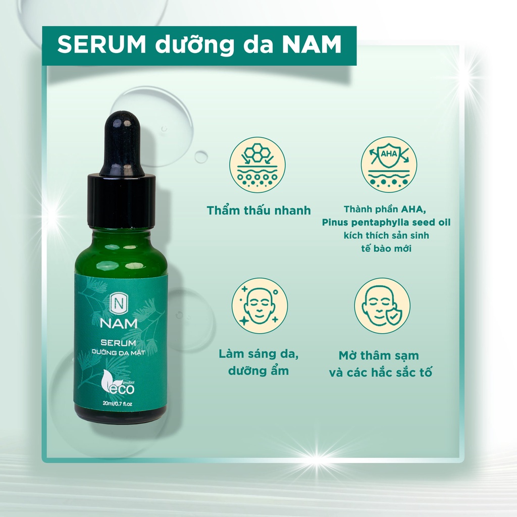 Combo Sữa Rửa Mặt và Serum Sạch Bã Nhờ, Dưỡng Ẩm Sạch Mụn Thâm Dành Cho Nam - Chính Hãng
