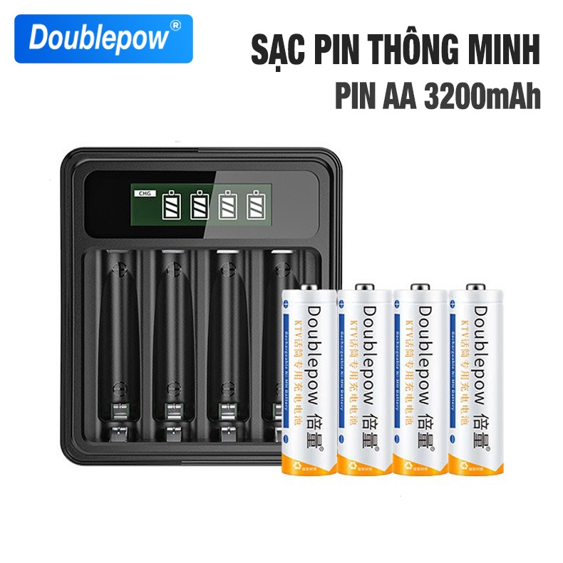 Pin Sạc AA AAA Doublepow Mới 2023 UKL575 Cho Micro, Loa, Chuột Vi Tính, Đồ Chơi, Đồng Hồ, Máy Ảnh, Đèn Flash