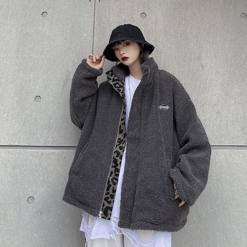 Áo khoác lông mặc được hai mặt unisex