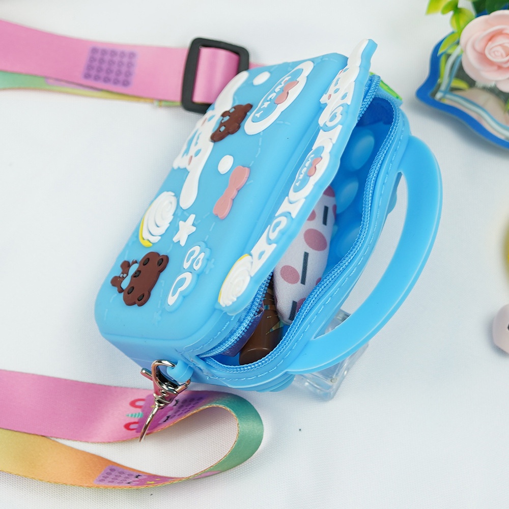 Túi Đeo Chéo Vai Kiểu Hoạt Hình Đính Ngọc Trai Dễ Thương Dành Cho Nữ