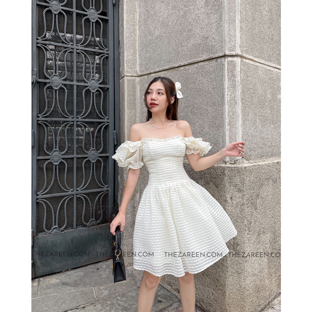 ĐẦM XÒE XẾP LY EO ZAREEN DAX52 - VÀNG