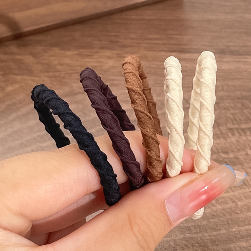 Set 5 Dây Buộc Tóc Cao Su Co Giãn Phong Cách Mới