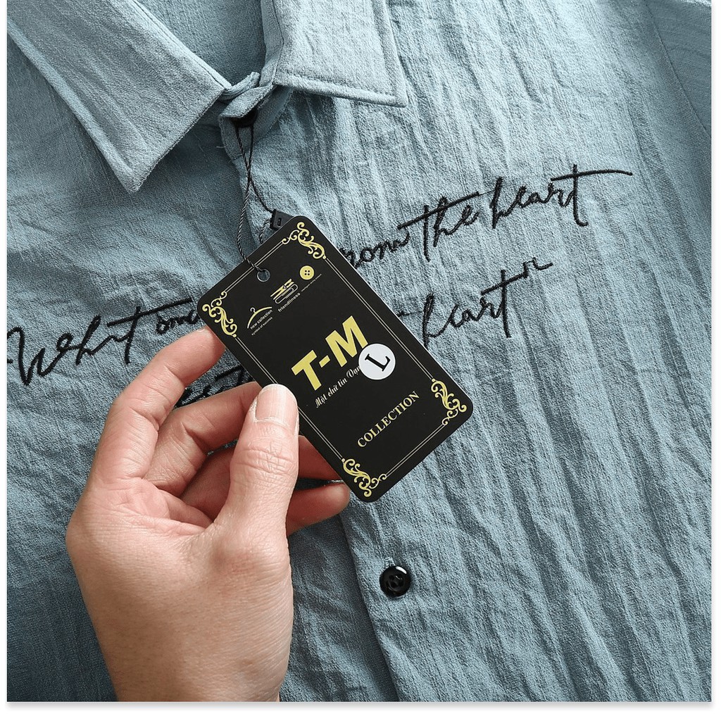 ÁO SƠ MI ĐŨI TAY DÀI,THIẾT KẾ HỌA TIẾT CHỮ TRÊN ÁO SIÊU NGẦU THỜI TRANG MỚI KME