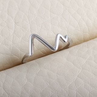 Nhẫn nhịp tim bạc ý s925
